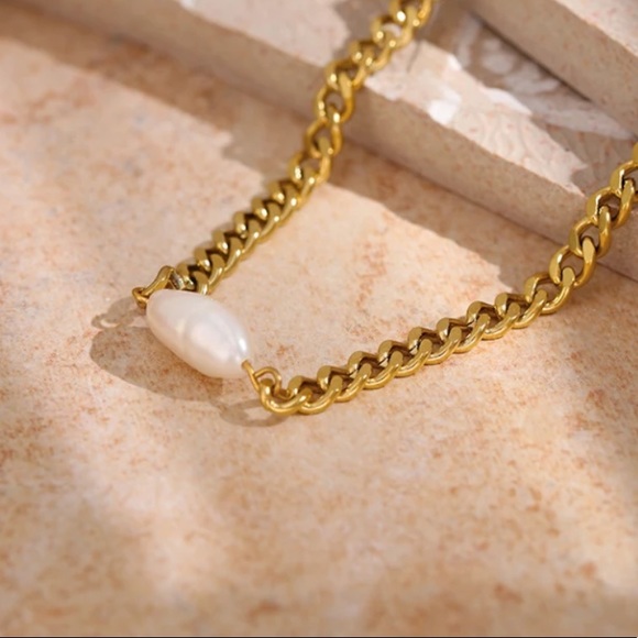 🔥Gold plated pearl necklace - Picture 5 of 7